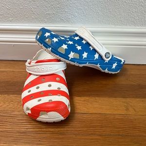 Women’s American flag crocs